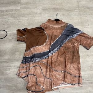 Womans tunic multi colored top.